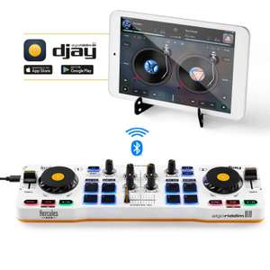 Hercules DJControl Mix – Bluetooth Wireless DJ Controller for Smartphones (iOS and Android) – djay App – 2 Decks £69.99 @ Amazon