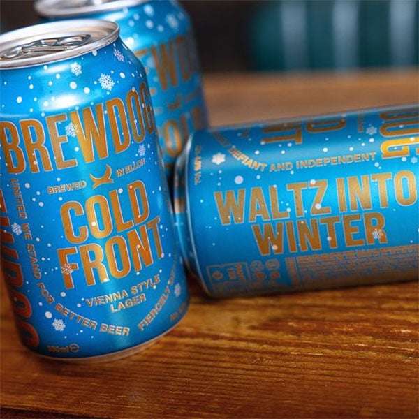 12 x Brewdog Cold Front Vienna Style Lager 330ml Beer Cans (BBE 06/10/23) - £7.99 (Min Order £20) @ Discount Dragon