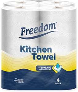 24 Rolls Freedom Super Absorbent Kitchen Roll Towel - sold & shipped by Alta Essentials