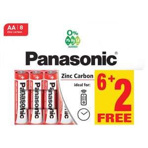 Panasonic Zinc Carbon AA 8-Pack