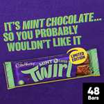 48 x 43g Cadbury Mint Twirl chocolates. Best before 12/05. Minimum order £25