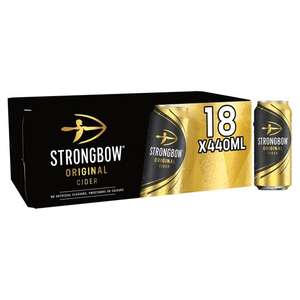 Strongbow Original Cider 18 X 440Ml Cans for £10 Clubcard Price @ Tesco