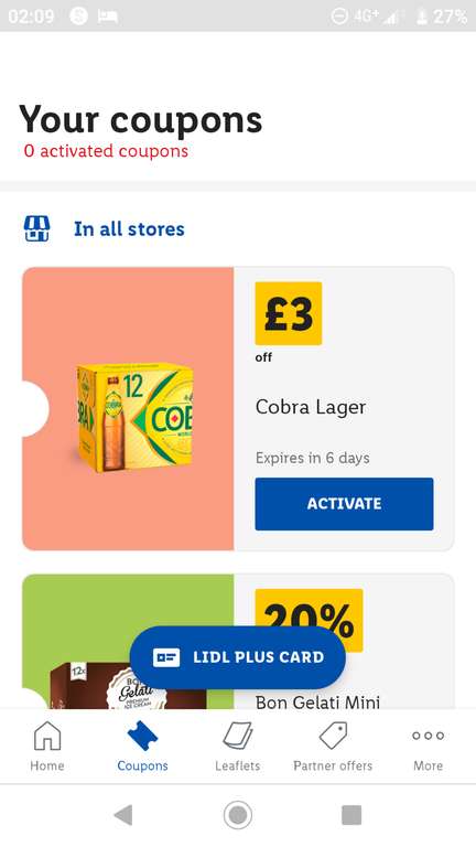 Cobra beer 4.5%, 12x330ml bottles £8.99 with couponin Lidl Plus app @ Lidl