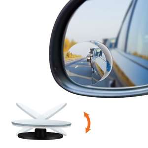 URAQT Blind Spot Mirrors For Cars, 2 Pack HD Wide Angle Convex Blind Spot Mirror, Round Frameless 360° Rotate - sold by Happysaller - FBA
