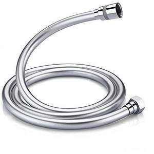 GRIFEMA Flexible Anti-Twist Silver Shower Hose with Brass Connections - 1.8m / 6ft - w/Voucher