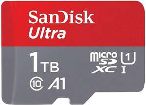 SanDisk Ultra 1TB microSDXC Memory Card + SD Adapter with A1 App Performance Up to 120 MB/s, Class 10, U1 £99.99 @ Amazon
