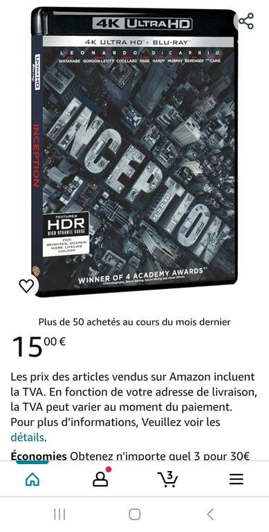 3 x 4K UHD Blu-Ray for £25.69 - including Interstellar, Inception, Full Metal Jacket, Blade Runner etc