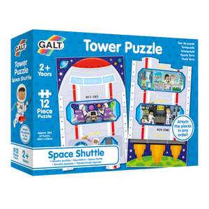 Galt Toys, Tower Puzzle - Space Shuttle, Jigsaw Puzzles for Kids, 12 Piece Puzzle, Ages 2 Years Plus