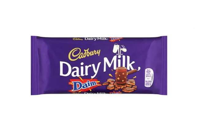 Cadbury Dairy Milk Daim Chocolate Bar 120G for 69p @ Farmfoods Sunbury