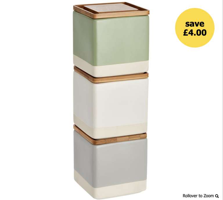 Grey Stacking Ceramic Storage Jar £2 - Free click & collect at limited stores / £4.95 Delivery @ Wilko