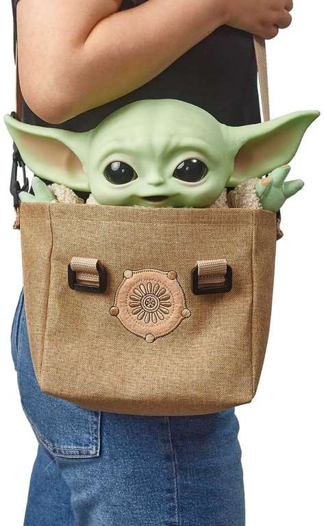 Grogu Star Wars Mandalorian The Child Grogu 11" Talking Baby Yoda and Carrying Bag