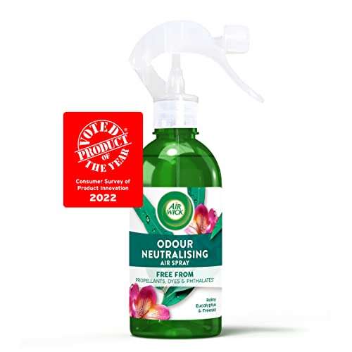 AirWick Air Freshener Air Spray, Odour Eliminator, Eucalyptus, Pack of 4 - £8 or £5.60 With Subscribe & Save apply voucher @ Amazon
