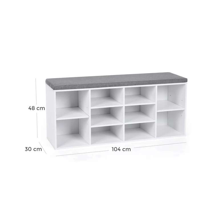 Vasagle Shoe Bench Storage Cabinet - £48.99 Delivered with Code @ Songmics