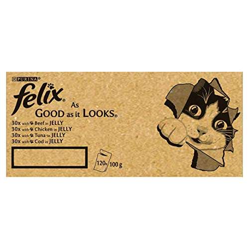 Felix As Good As It Looks 120 x 100g - £31.49 / £29.92 Subscribe & Save @ Amazon