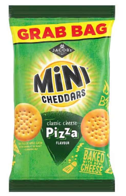 Jacobs Mini Cheddars Pizza Flavour Grab Bag 45g - 19p instore @ Farmfoods (Huddersfield)