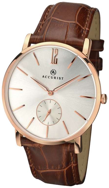 Accurist Men's Brown Leather Strap Watch - £34.99 + Free Click & Collect - @ Argos