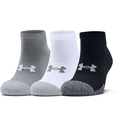 Under Armour Unisex UA Heatgear Locut, Breathable Trainer Socks, Cushioned Low Cut X 3