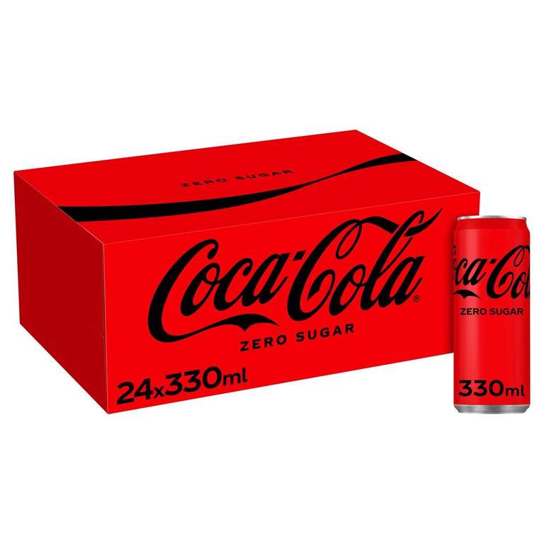 24 x 330ml cans - Coke Zero - Clubcard Price