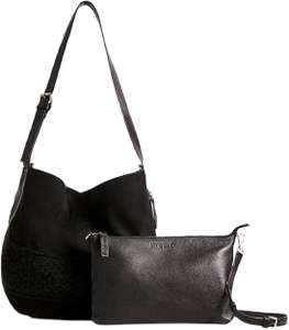 Desigual BOLS_Crochet Leather BAXT Shoulder Bag + Toiletry Bag, Black 22SAXL01 - £36.99 @ Amazon