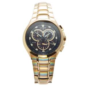 Citizen Eco Drive Watch AT0902-59E Gold Plated Chronograph £92 with code @ Hogies Online