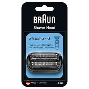 Braun Series 5 Electric Shaver Replacement Head, Easily Attach New Shaver Head, Compatible With All New Generation Series 5/6 Shavers, 53B