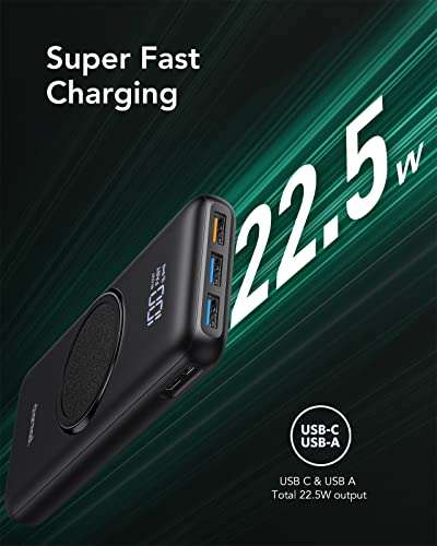 Charmast 20000mAh Wireless Power Bank (15W Max), 20W PD & QC 3.0 £19.18 with voucher @ Amazon / Chen Ying Ke Ji