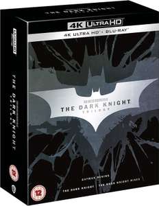The Dark Knight Trilogy [Batman] [4K Ultra-HD] [2012] [Blu-ray] £27.99 @ Amazon