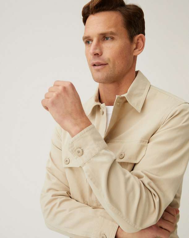 Men's Pure cotton utility overshirt - free C&C