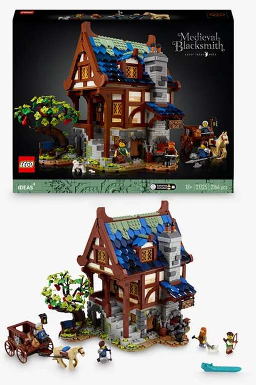 LEGO Ideas 21336 The Office £83.99 / Ideas 21325 Medieval Blacksmith £127.99 / Icons 10278 Police Station £135.99 delivered @ John Lewis
