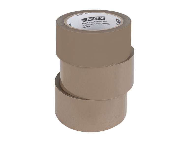 Parkside Packing Tape Set (Pack of 3, 66m x 50mm Each Roll, Brown or Clear) £3.99 @ Lidl