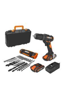 WX370 20V Cordless Hammer Drill with Built-in Light and 2 Batteries - £99.99 + Free Click and Collect @ Very