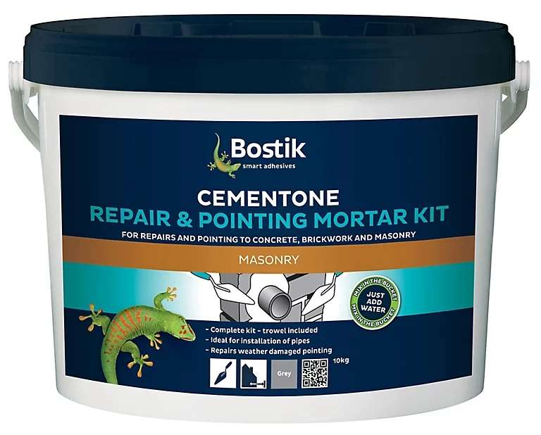Bostik Cementone Grey Repair & pointing kit, 10kg Tub C&C