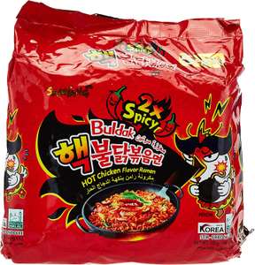 SAMYANG Spicy Hot (2x Spicy) Chicken Flavour Ramen Noodles, Pack of 5 - £6.20 sold by Natural World FB Amazon