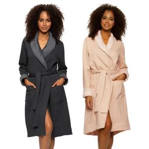 Kirkland Signature Women's Robe in Heather Charcoal Or Oatmeal S-XL - £9.98 Delivered @ Costco (Membership Required)
