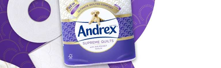 Andrex Supreme Quilts (24pack) £15.33 @ Amazon (Subscribe & Save £13.93/£12.47 + 15% Voucher £10.73)