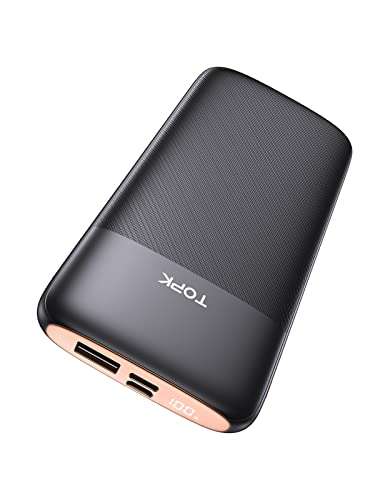 TOPK 3A 10000mAh USB C Portable Charger with LED Display PowerBank 15W - £11.99 With Voucher @ TOPKDirect / Amazon