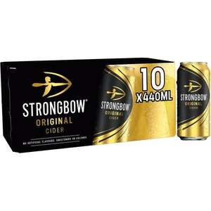 Strongbow Cider 10X440ml Cans £6 (Clubcard price) @ Tesco