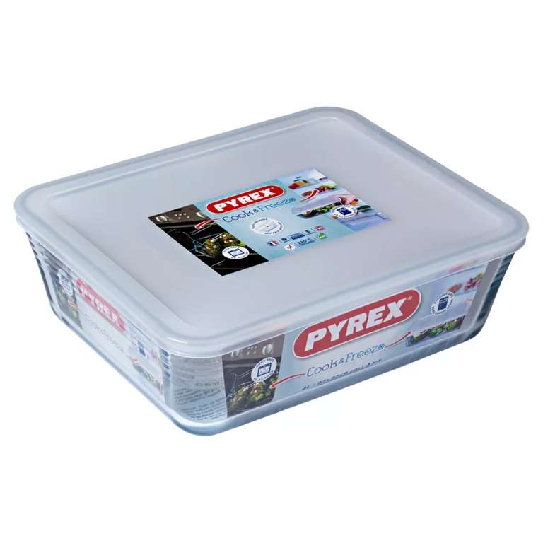 Pyrex Glass Dish With Lid 4L Cook and Freeze- £5.50 free collection @ Asda
