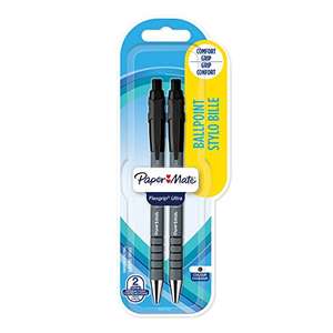 Paper Mate Flexgrip Ultra Retractable Ballpoint Pens | Medium Point (1.0 mm) | Black | Pack of 2 £1.50 @ Amazon