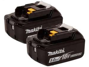 2 x 5Ah Makita BL1850B 18V LXT Li-ion Makstar Battery - W/Code (UK Mainland) sold by FFX