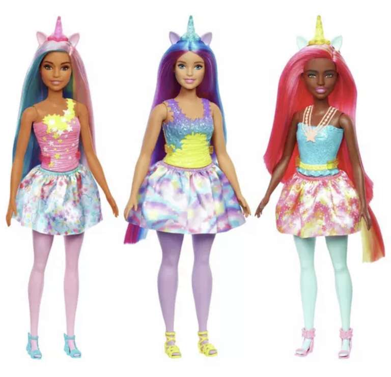 Barbie Dreamtopia Dolls, Princess/Unicorn or Mermaid - £6 each with code + free click and collect @ Argos