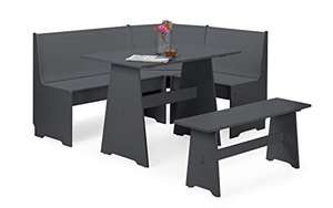 Julian Bowen Newport Corner Dining Set with Storage Bench-Anthracite - £236.99 @ Amazon