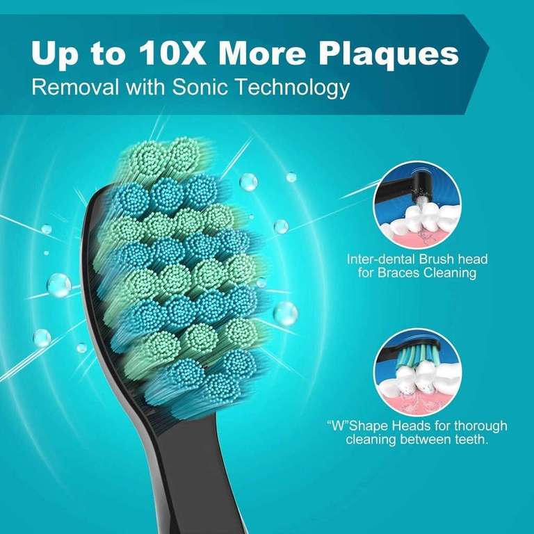 Fairywill Sonic USB Rechargeable Electric Toothbrush 2 pack with 8 heads for £19.79 delivered, using code @ thinkprice /eBay