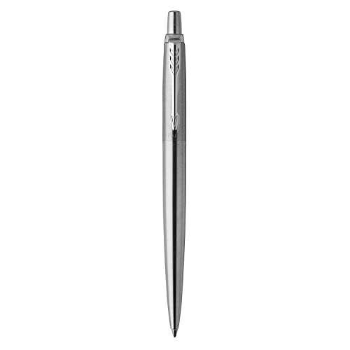 Parker Jotter Gel Pen | Stainless Steel with Chrome Trim | Medium Point Black Ink (0.7 mm) | Gift Box - £10.15 @ Amazon