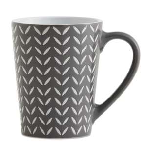 Set of 4 Charcoal Chevron Mugs - £2.50 (Free click and collect) @ Dunelm