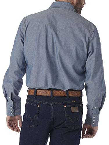 Wrangler Men's Cowboy Cut Western Long Sleeve Snap Work Shirt - Size Medium