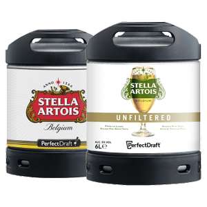 Stella Artois & Stella Artois Unfiltered PerfectDraft Keg pack bundle (2 × 6L) £55 delivered @ Beer Hawk