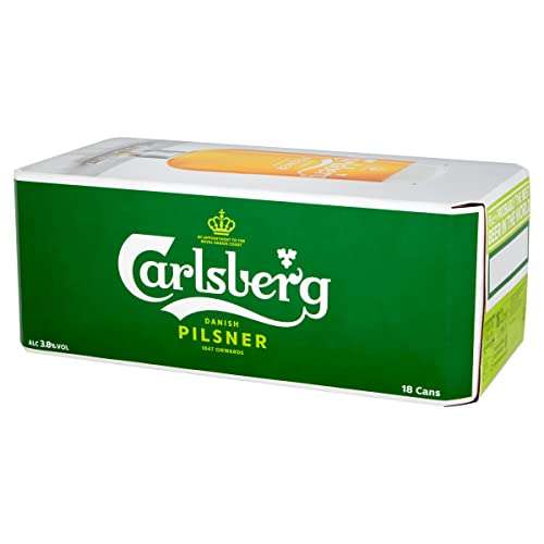 Carlsberg Pilsner Lager Beer Cans - 18 x 440ml - 2 for £20 (Or £11.99 Each) @ Amazon