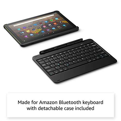 Fire HD 10 tablet, 32 GB, Black, with Ads + Bluetooth keyboard + 12-month Microsoft 365 Personal subscription £5.99 @ Amazon