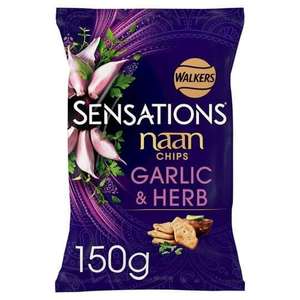 Walkers Sensations Naan Chips Garlic & Herb/Lime Pickle 150g Packs are 30p Instore (Selected Locations) @ The Company Shop